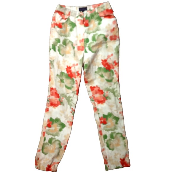 J. McLaughlin Denim - J. McLaughlin Floral Print Jeans Women's Size 4 Stretch Slim (24" x28")